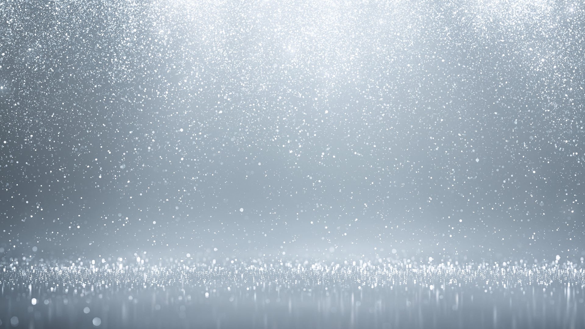 Silver Colored Particles Raining Down - Abstract Background, Bright- Glitter, Snow, Confetti