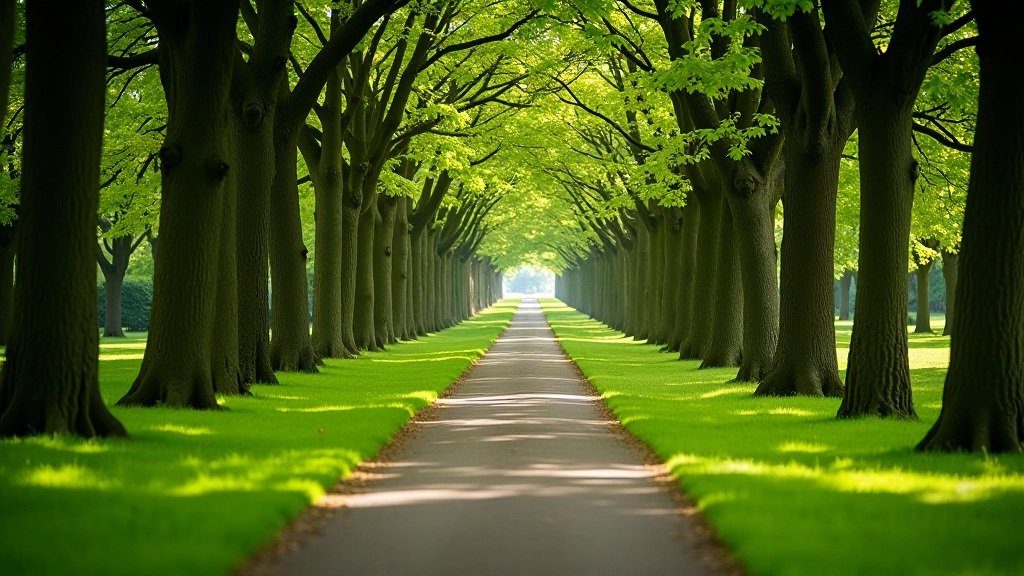 Phoenix Park Dublin with tree-lined paths and green meadows, peaceful walking route